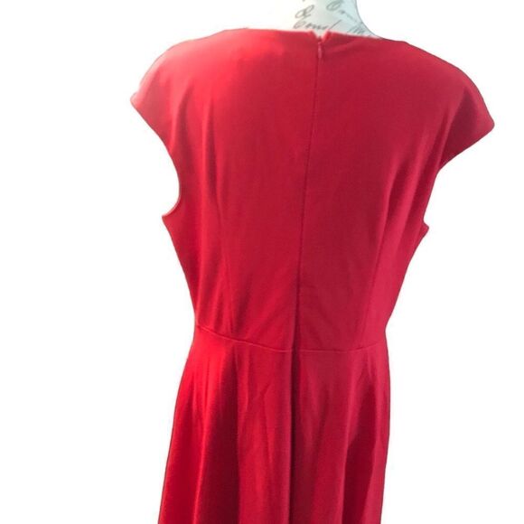 Dress tells size 2 XL red sleeveless flare dress - Picture 7 of 9